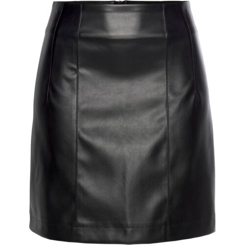 Lascana Lederimitatrock Damen Schwarz Gr.34