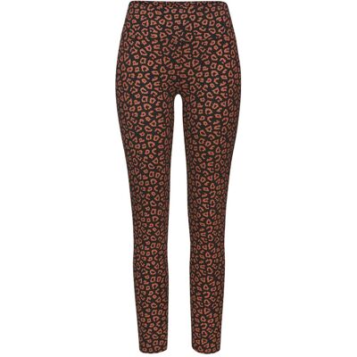 Lascana Leggings Damen Schwarz-Leo Gr.32/34 Lascana Leggings Damen Schwarz-Leo Gr.32/34