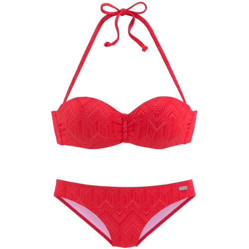 Buffalo Bügel-Bandeau-Bikini Damen Rot Gr.36 Cup D