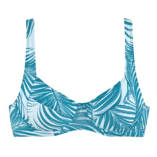Lascana Active Bügel-Bikini-Top Damen Petrol-Bedruckt Gr.46 Cup E