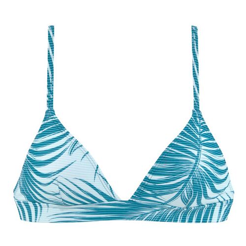 Lascana Active Triangel-Bikini-Top Damen Petrol-Bedruckt Gr.34 Cup C/d