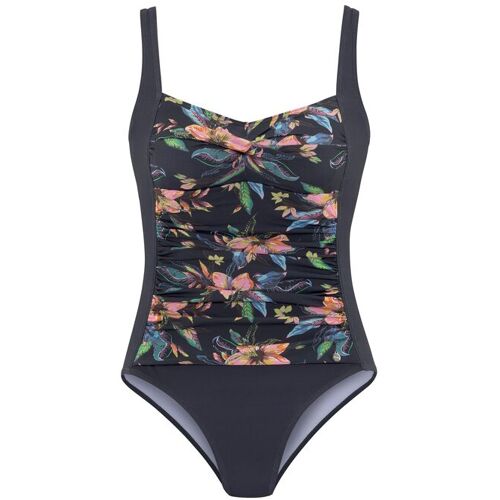 Lascana Badeanzug Damen Anthrazit-Bedruckt Gr.44 Cup E