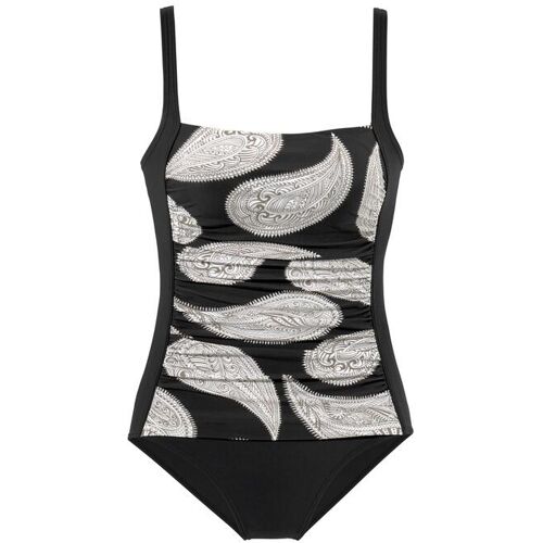 Lascana Badeanzug Damen Schwarz-Bedruckt Gr.46 Cup C