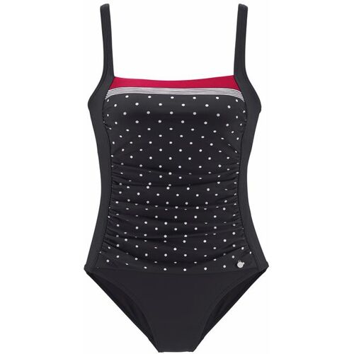 Lascana Badeanzug Damen Schwarz-Rot Gr.44 Cup D