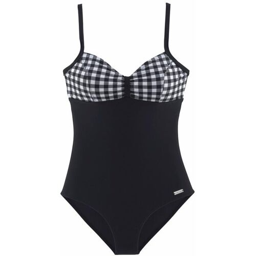 Lascana Badeanzug Damen Schwarz-Weiß Gr.40 Cup C