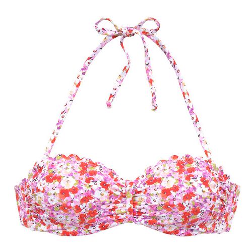 Lascana Bügel-Bandeau-Bikini-Top Damen Rot-Flieder Gr.38 Cup C