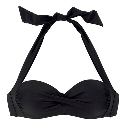 Lascana Bügel-Bandeau-Bikini-Top Damen Schwarz Gr.36 Cup C