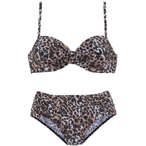Lascana Bügel-Bikini Damen Braun-Bedruckt Gr.36 Cup B