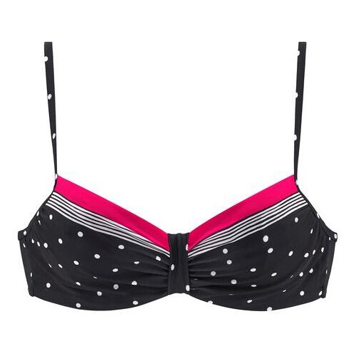Lascana Bügel-Bikini-Top Damen Schwarz-Rot Gr.42 Cup E