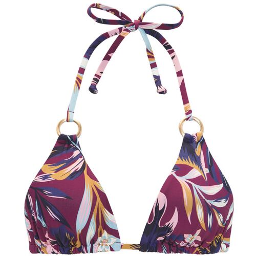 Lascana Triangel-Bikini-Top Damen Bordeaux Bedruckt Gr.36 Cup A/b