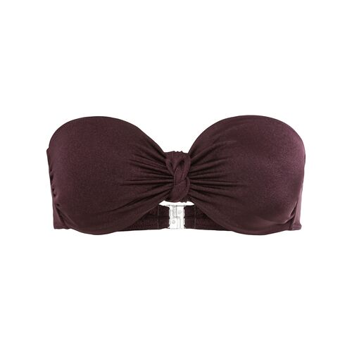 Lscn By Lascana Bandeau-Bikini-Top Damen Aubergine Gr.34 Cup A/b