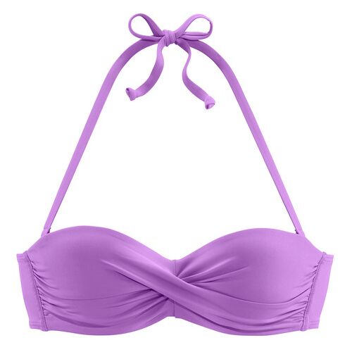 S.Oliver Bandeau-Bikini-Top Damen Lila Gr.42 Cup D