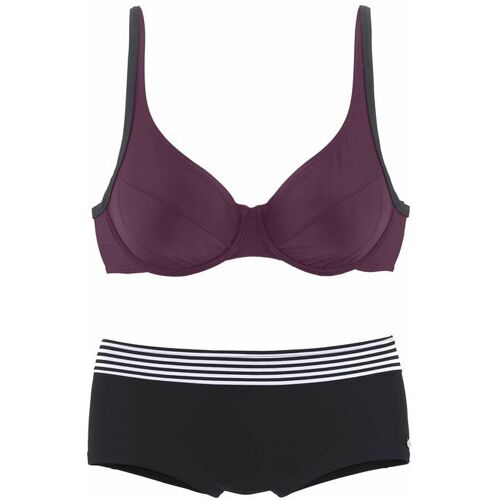 S.Oliver Bügel-Bikini Damen Schwarz-Bordeaux Gr.44 Cup B