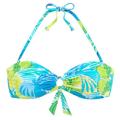 Sunseeker Bandeau-Bikini-Top Damen Blau-Grün Gr.34 Cup C/d