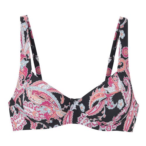 Sunseeker Bügel-Bikini-Top Damen Schwarz Bedruckt Gr.48 Cup F
