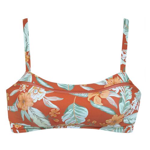 Sunseeker Bustier-Bikini-Top Damen Rostrot-Bedruckt Gr.40 Cup C/d