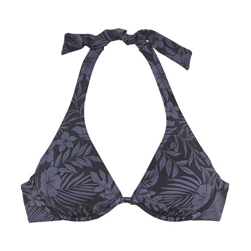 Venice Beach Bügel-Bikini-Top Damen Schwarz Bedruckt Gr.40 Cup C