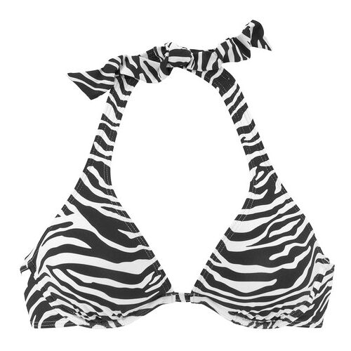 Venice Beach Bügel-Bikini-Top Damen Schwarz-Weiß Gr.36 Cup F