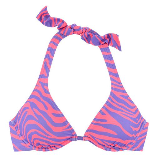 Venice Beach Bügel-Bikini-Top Damen Violett-Koralle Gr.42 Cup E