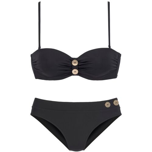 Vivance Bügel-Bandeau-Bikini Damen Schwarz Gr.38 Cup B