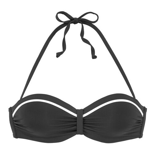 Vivance Bügel-Bandeau-Bikini-Top Damen Schwarz Gr.42 Cup D