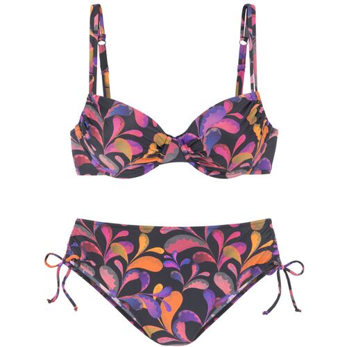 Vivance Bügel-Bikini Damen Schwarz Bedruckt Gr.36 Cup F