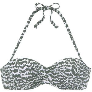 Lascana Bügel-Bandeau-Bikini-Top Damen Oliv-Bedruckt Gr.44 Cup E Lascana Bügel-Bandeau-Bikini-Top Damen Oliv-Bedruckt Gr.44 Cup E