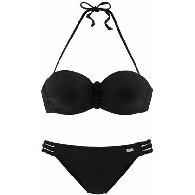 Buffalo Bügel-Bandeau-Bikini Damen Schwarz Gr.34 Cup E Buffalo Bügel-Bandeau-Bikini Damen Schwarz Gr.34 Cup E