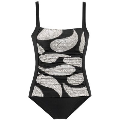 Lascana Damen Badeanzug Schwarz-Bedruckt Gr.54 Cup D Lascana Damen Badeanzug Schwarz-Bedruckt Gr.54 Cup D