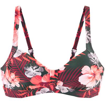 Lascana Bandeau-Bikini-Top Damen Oliv-Orange Gr.44 Cup G Lascana Bandeau-Bikini-Top Damen Oliv-Orange Gr.44 Cup G