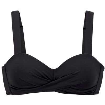 Lascana Bandeau-Bikini-Top Damen Schwarz Gr.44 Cup D Lascana Bandeau-Bikini-Top Damen Schwarz Gr.44 Cup D