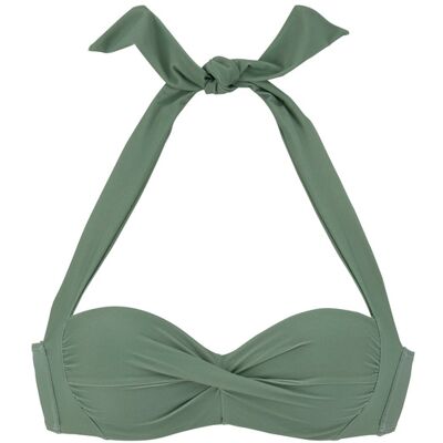 Lascana Bügel-Bandeau-Bikini-Top Damen Oliv Gr.48 Cup D Lascana Bügel-Bandeau-Bikini-Top Damen Oliv Gr.48 Cup D