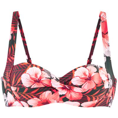 Lascana Bügel-Bandeau-Bikini-Top Damen Oliv-Orange Gr.38 Cup E Lascana Bügel-Bandeau-Bikini-Top Damen Oliv-Orange Gr.38 Cup E