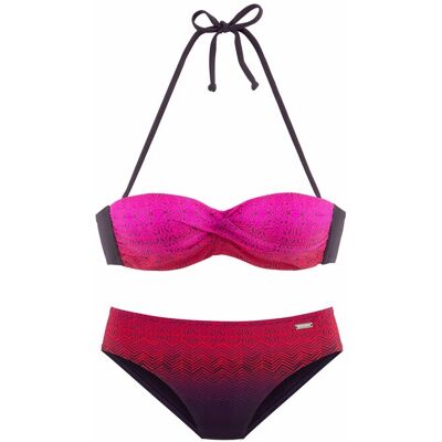 Lascana Bügel-Bandeau-Bikini Damen Rot Gr.38 Cup D Lascana Bügel-Bandeau-Bikini Damen Rot Gr.38 Cup D