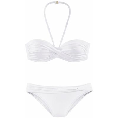 LASCANA Weiß 40 Bikini mit 5 Tragevarianten - Badeanzug LASCANA Weiß 40 Bikini mit 5 Tragevarianten - Badeanzug