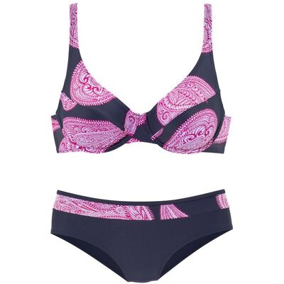 Lascana Bügel-Bikini Damen Marine-Bedruckt Gr.40 Cup E Lascana Bügel-Bikini Damen Marine-Bedruckt Gr.40 Cup E