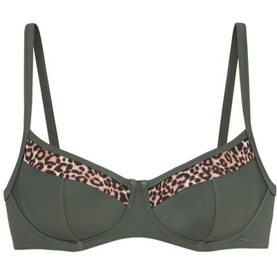 Lascana Bügel-Bikini-Top Damen Oliv-Leo Gr.40 Cup G Lascana Bügel-Bikini-Top Damen Oliv-Leo Gr.40 Cup G