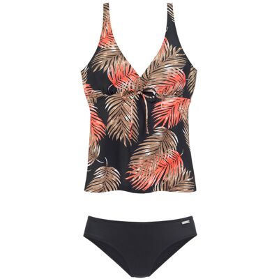 Lascana Damen Bügel-Tankini Schwarz-Bedruckt Gr.38 Cup F Lascana Damen Bügel-Tankini Schwarz-Bedruckt Gr.38 Cup F