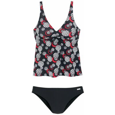 Lascana Damen Bügel-Tankini Schwarz-Bedruckt Gr.40 Cup B Lascana Damen Bügel-Tankini Schwarz-Bedruckt Gr.40 Cup B