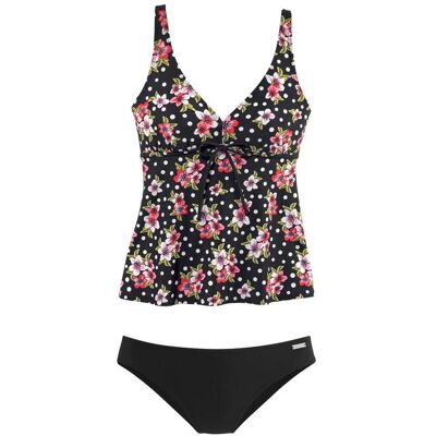 Lascana Damen Bügel-Tankini Schwarz-Bedruckt Gr.38 Cup D Lascana Damen Bügel-Tankini Schwarz-Bedruckt Gr.38 Cup D
