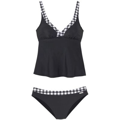 Lascana Damen Bügel-Tankini Schwarz-Weiß Gr.46 Cup E Lascana Damen Bügel-Tankini Schwarz-Weiß Gr.46 Cup E