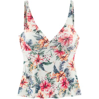 Lascana Bügel-Tankini-Top Damen Creme Bedruckt Gr.38 Cup D Lascana Bügel-Tankini-Top Damen Creme Bedruckt Gr.38 Cup D