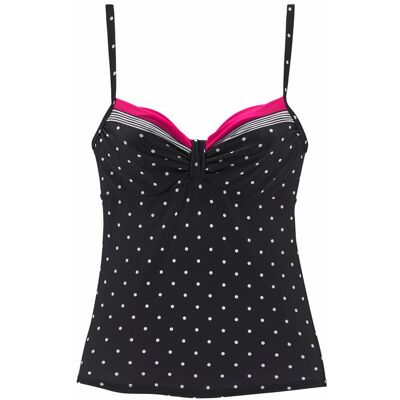 Lascana Bügel-Tankini-Top Damen Schwarz-Rot Gr.38 Cup D Lascana Bügel-Tankini-Top Damen Schwarz-Rot Gr.38 Cup D