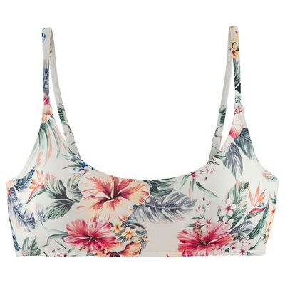 Lascana Bustier-Bikini-Top Damen Creme Bedruckt Gr.34 Cup C/d Lascana Bustier-Bikini-Top Damen Creme Bedruckt Gr.34 Cup C/d