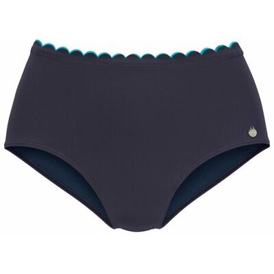Lascana Highwaist-Bikini-Hose Damen Navy-Türkis Gr.38 Lascana Highwaist-Bikini-Hose Damen Navy-Türkis Gr.38