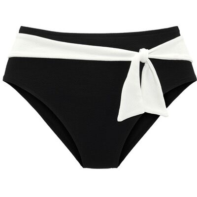 Lascana Highwaist-Bikini-Hose Damen Schwarz-Creme Gr.42 Lascana Highwaist-Bikini-Hose Damen Schwarz-Creme Gr.42