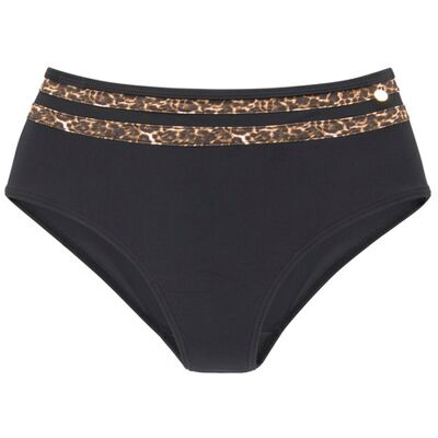 Lascana Highwaist-Bikini-Hose Damen Schwarz-Leo Gr.34 Lascana Highwaist-Bikini-Hose Damen Schwarz-Leo Gr.34