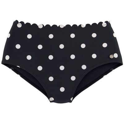 Lascana Highwaist-Bikini-Hose Damen Schwarz-Weiß Gr.40 Lascana Highwaist-Bikini-Hose Damen Schwarz-Weiß Gr.40