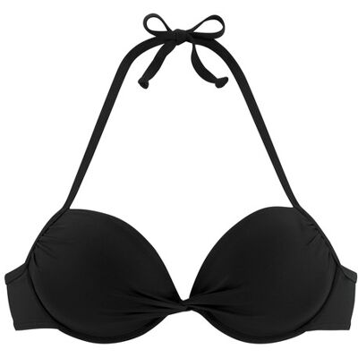 Lascana Push-Up-Bikini-Top Damen Schwarz Gr.38 Cup A Lascana Push-Up-Bikini-Top Damen Schwarz Gr.38 Cup A