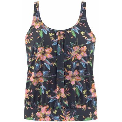 Lascana Tankini-Top Damen Anthrazit-Bedruckt Gr.48 Lascana Tankini-Top Damen Anthrazit-Bedruckt Gr.48
